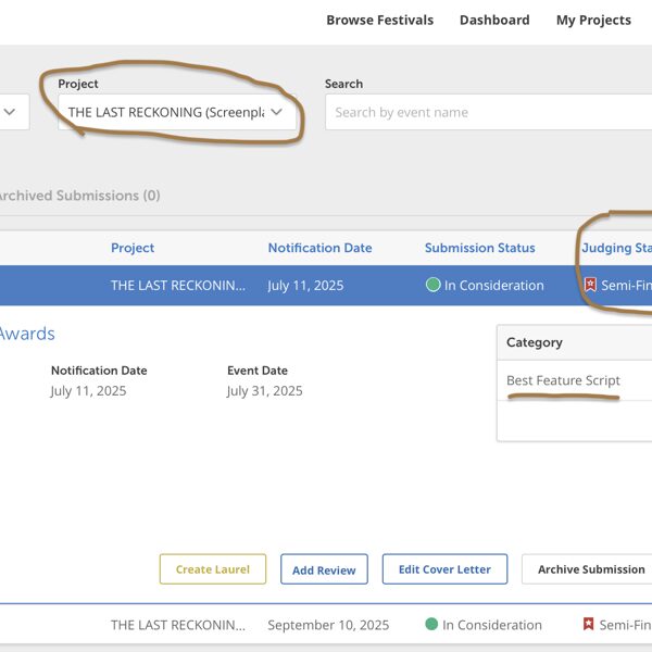 Atlanta Movie Awards (U.S.A.) - Semi-Finalist